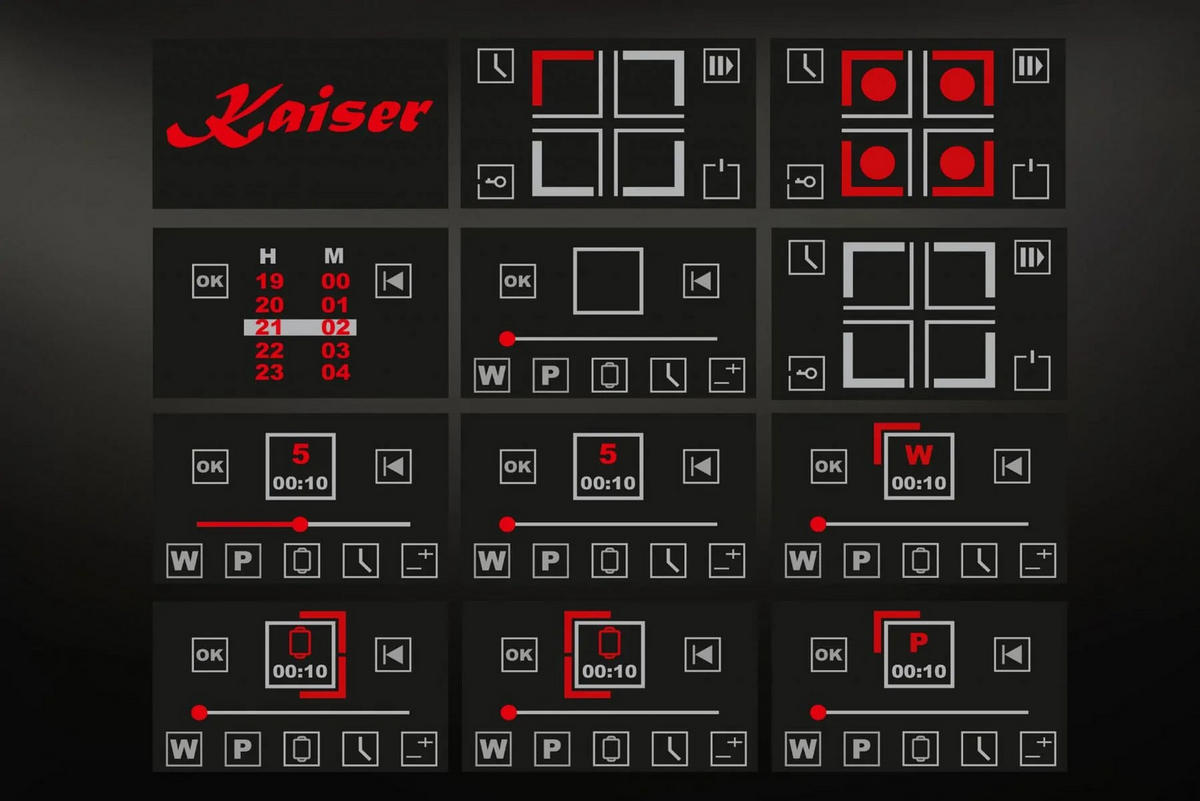 INDUKTIONSKOCHFELD - Schwarz, Keramik (59/5.5/52cm) - Kaiser Küchengeräte
