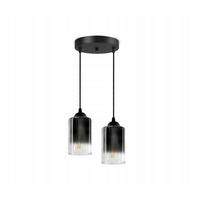 PENDELLEUCHTE GRAF - Transparent/Anthrazit, Glas/Metall (30/30/80cm) - kiki design