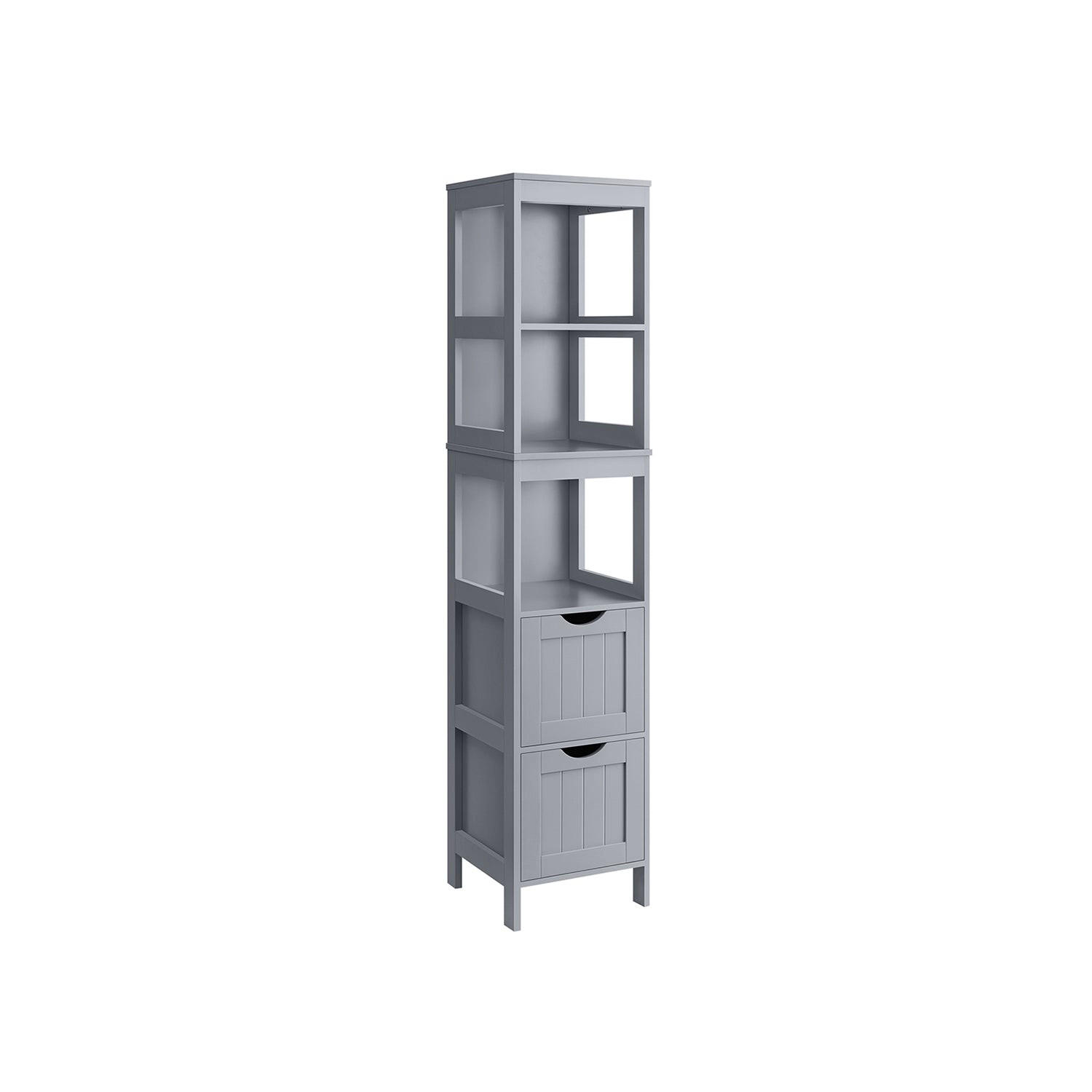 BADEZIMMERSCHRANK TASHKENT - Grau, Holzwerkstoff (30/141.5/30cm) - Hansiro