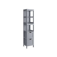 BADEZIMMERSCHRANK TASHKENT - Grau, Holzwerkstoff (30/141.5/30cm) - Hansiro