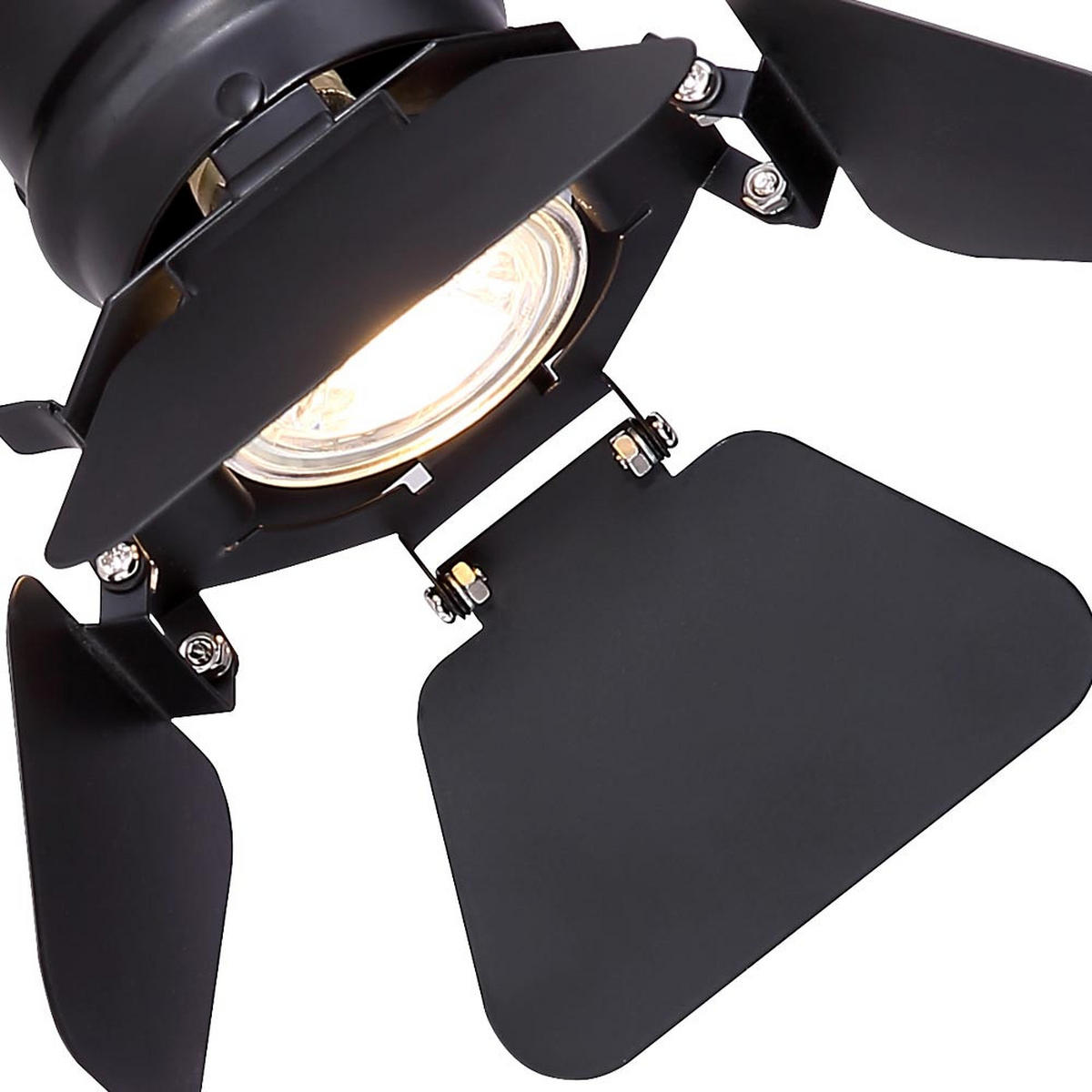 LED WANDLEUCHTE EGON Metall Schwarz - Schwarz, Metall (16/21.5/24.5cm) - Globo Lighting