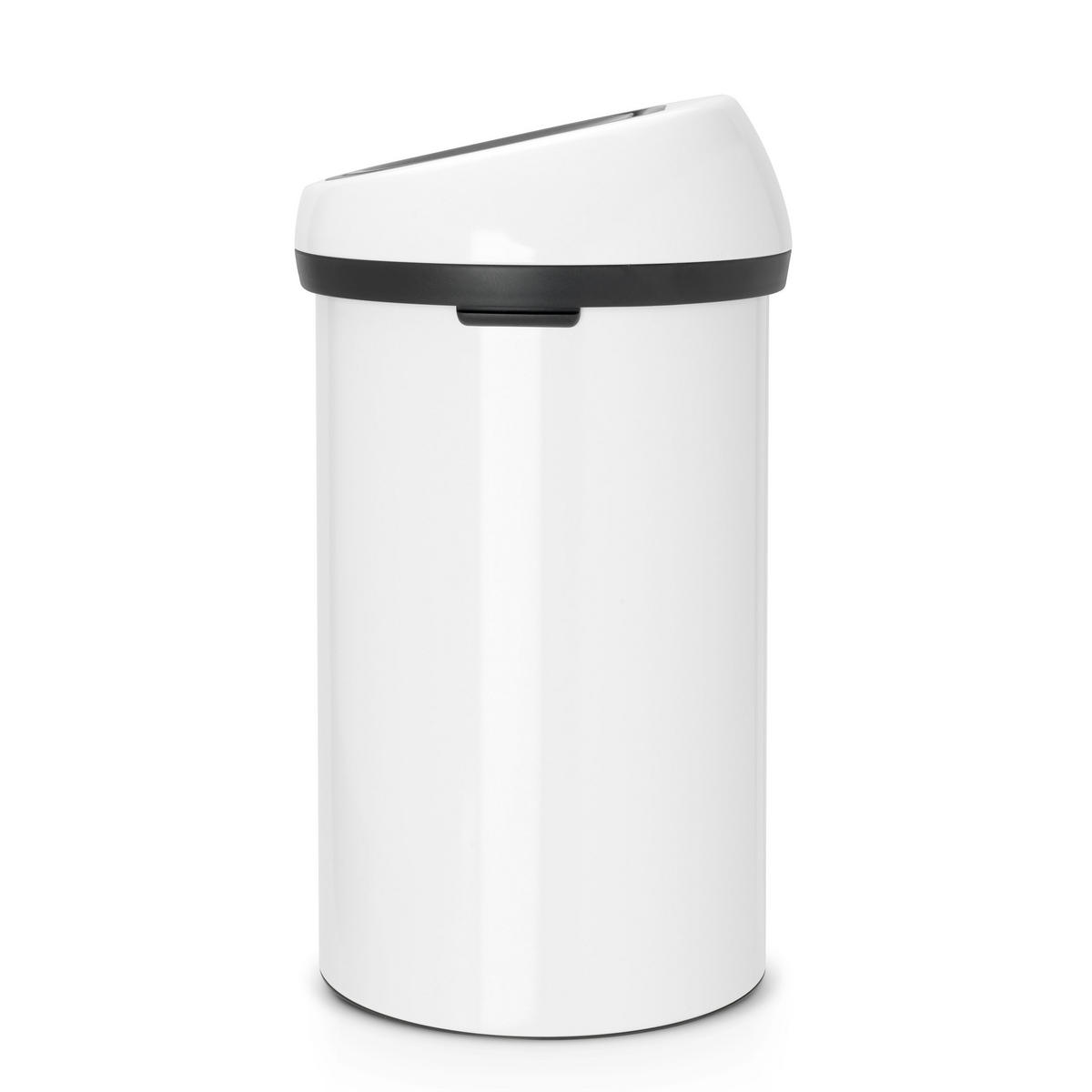 ABFALLEIMER Touch Bin, White, 60 L - Weiß, Metall (41.5/73/41cm) - Brabantia
