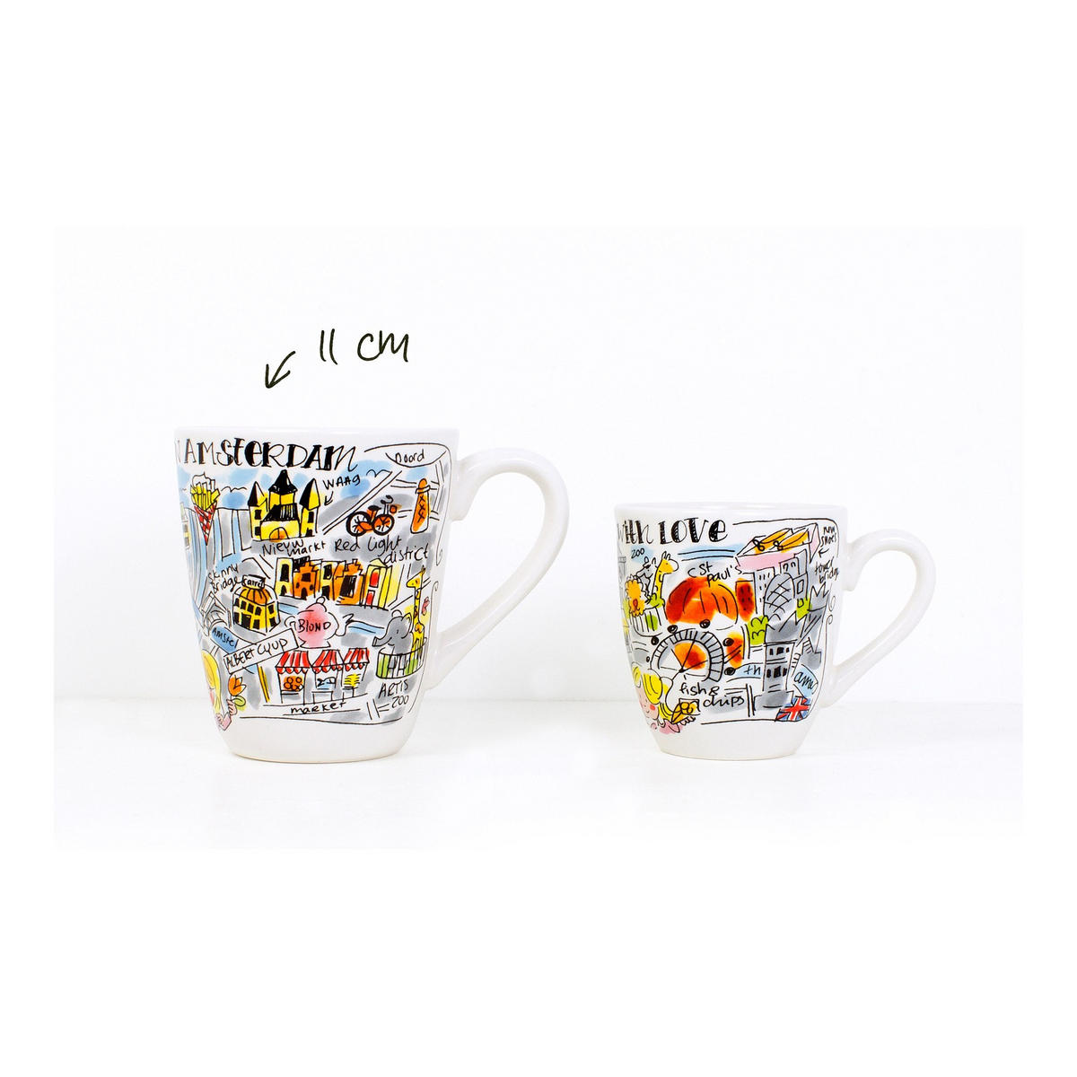 BECHER New York in Bunt - 350 ml - Multicolor, Keramik (0.35L) - Blond Amsterdam