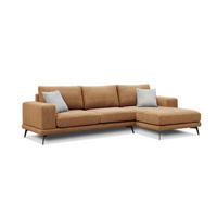 ECKSOFA MEDIOLANE 4-Sitzer, orange - Orange, Holzwerkstoff/Textil (282/219cm) - Courtois Laville