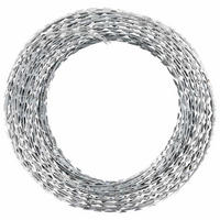 BTO-22 Ziehharmonika-Nato-Draht Mit Klemmen Verzinkter Stahl 150 M - Silberfarben, Metall (15000cm) - vidaXL