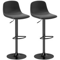 BARHOCKER DE-36019 2er Set höhenverstellbar drehbar Schwarz - Schwarz, Metall (44/104/40.5cm) - ComfortXL