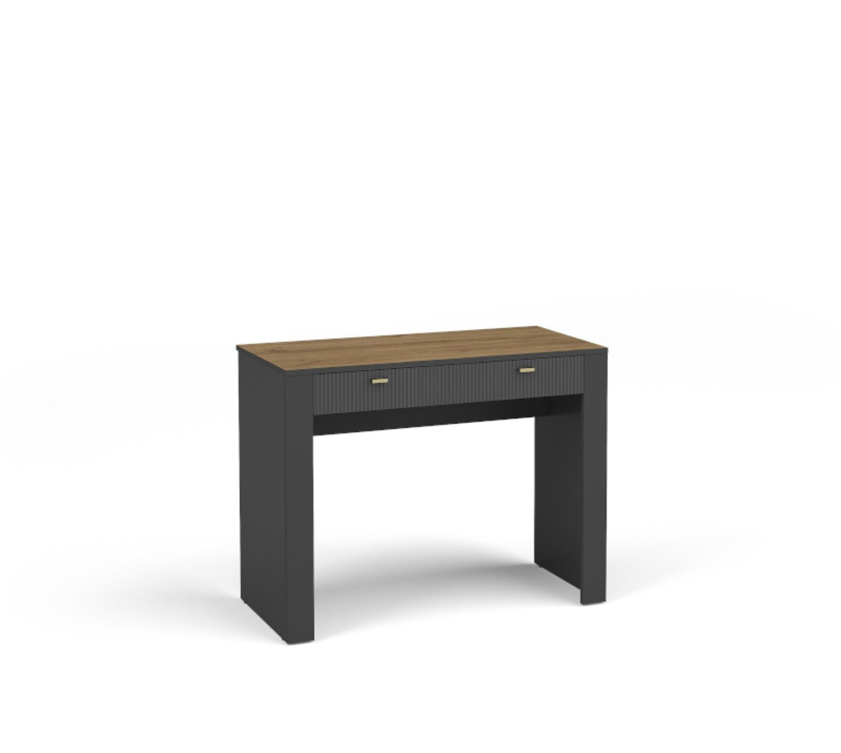 KONSOLENTISCH Mossa Schwarz, mit Schubladen - Schwarz, Holzwerkstoff (50/102/79cm) - Bettso