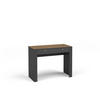 KONSOLENTISCH Mossa Schwarz, mit Schubladen - Schwarz, Holzwerkstoff (50/102/79cm) - Bettso