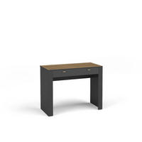 KONSOLENTISCH Mossa Schwarz, mit Schubladen - Schwarz, Holzwerkstoff (50/102/79cm) - Bettso