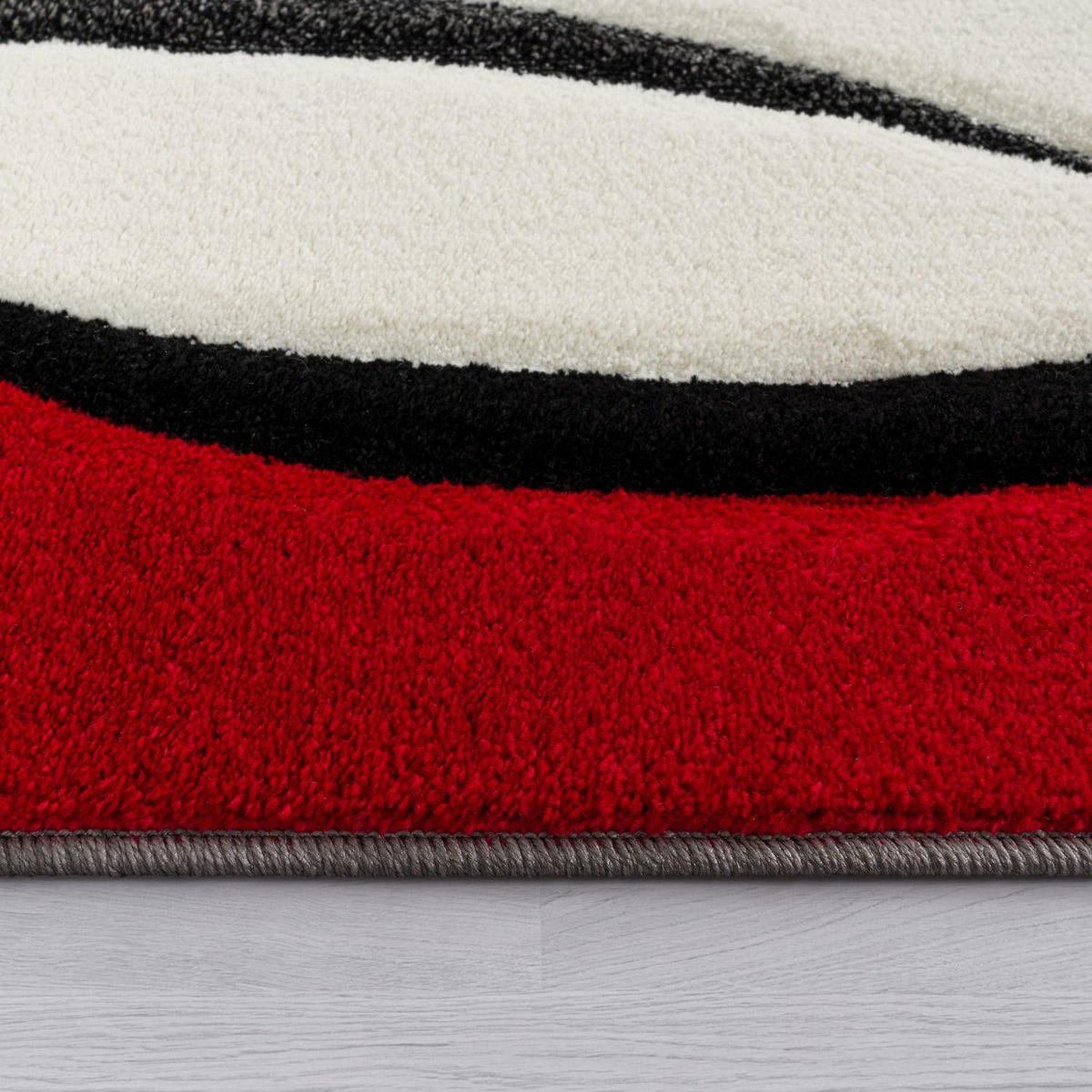 KURZFLOR-TEPPICH DIAMOND 665 ROT 80X150 - Rot, Kunststoff (80/150cm) - Paco Home