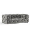 2-SITZER-SOFA Cosimo Grau Chenille - Schwarz/Grau, Holz/Holzwerkstoff (193/71/100cm) - Maison de Reve