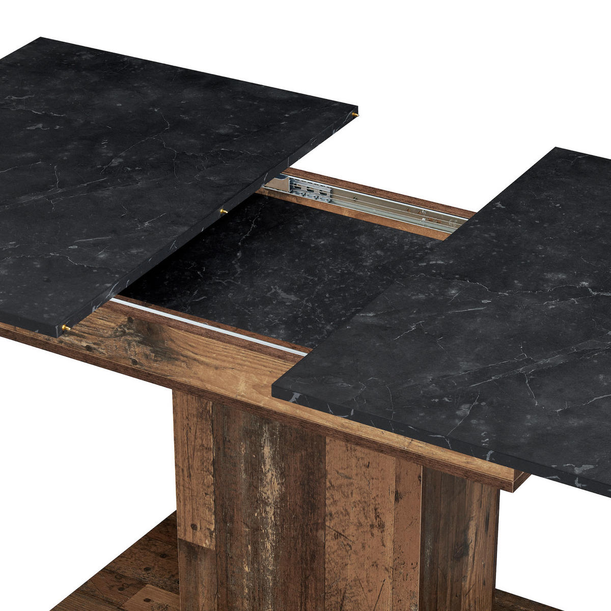 ESSTISCH BOSCO 120-160/80/76 cm - Anthrazit/Sonoma Eiche, Holzwerkstoff (80/120/76cm) - B&D Home