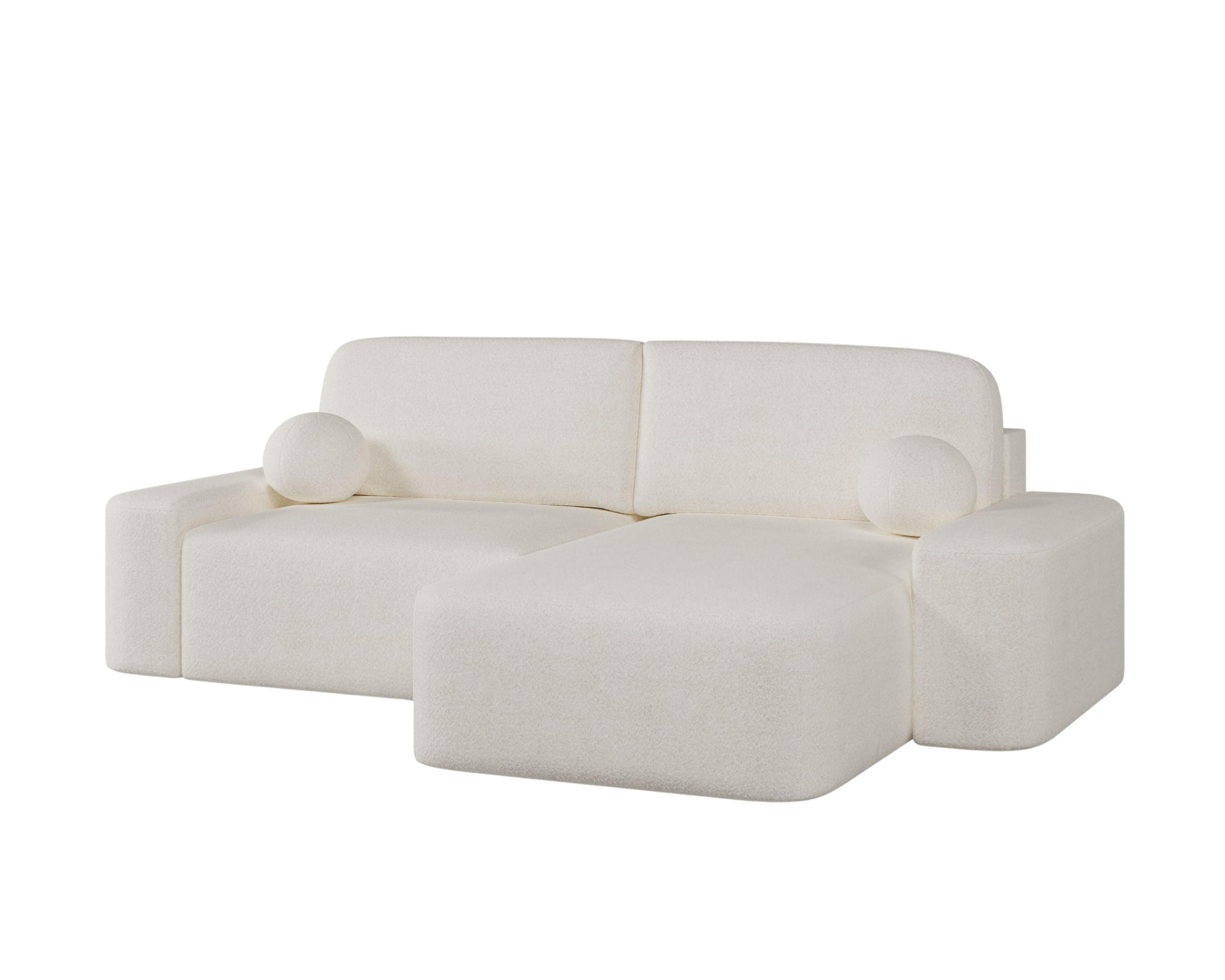 ECKSOFA - Universale Ecksofa Lisbon - Weiß (Anthology 1) - Weiß, Holzwerkstoff (270/180cm) - Möblo