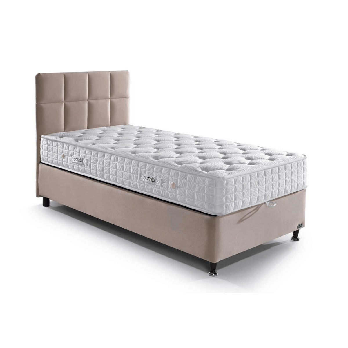 BOXBETT Golden Prime Set 160x200 - Beige, Holz/Metall (160/200cm) - Bambi