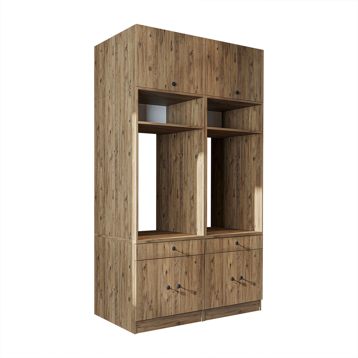 WASCHMASCHINENSCHRANK Serie 1 134cm Breit, 230cm Hoch - Eichefarben, Holzwerkstoff (134/230/67cm)