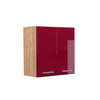 HÄNGESCHRANK R-Line Rot Hochglanz 60 cm - Honigeiche/Eiche Wotan, Holzwerkstoff (60/60/31cm) - Vicco