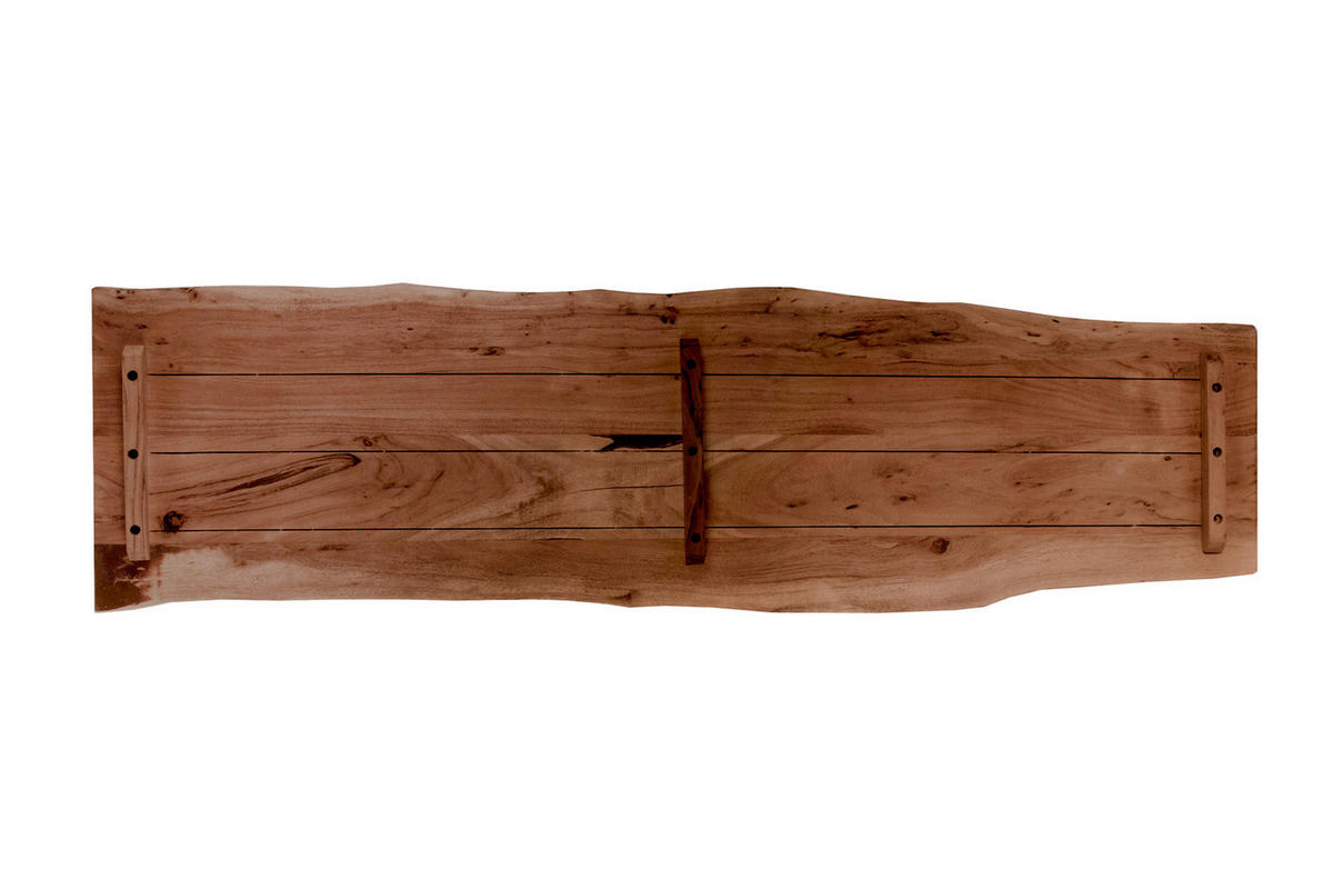 TISCHLATTEN MIT BAUMKANTE FÜR HEIMWERKER, AKAZIENHOLZ CURTIS - Braun/Naturfarben, Akazienholz/Holz (40/160/3cm) - SAM
