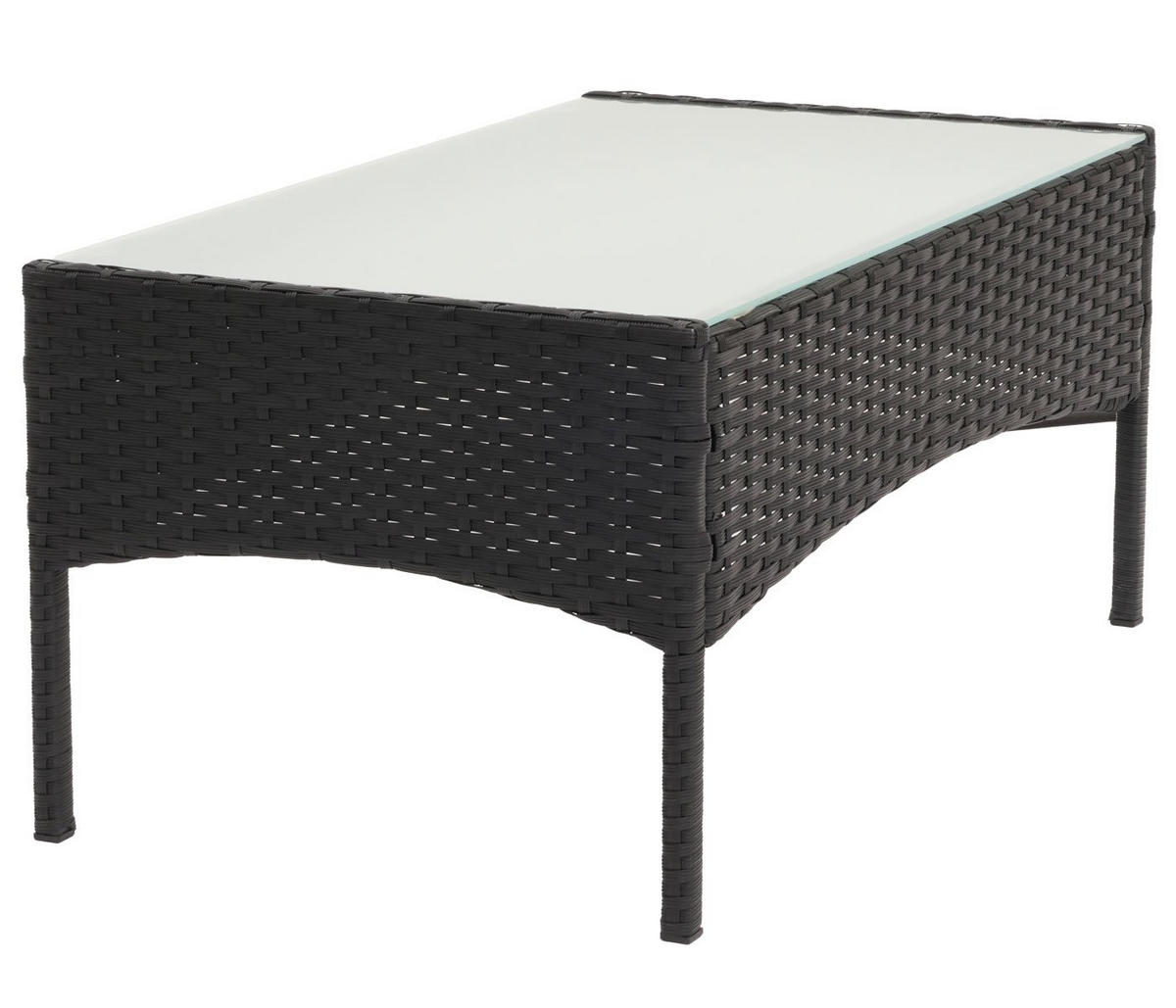 GARTENTISCH Andi aus Poly-Rattan HxBxT 38x79x48cm Anthrazit - Anthrazit, Kunststoff (48/79/38cm) - PROREGAL