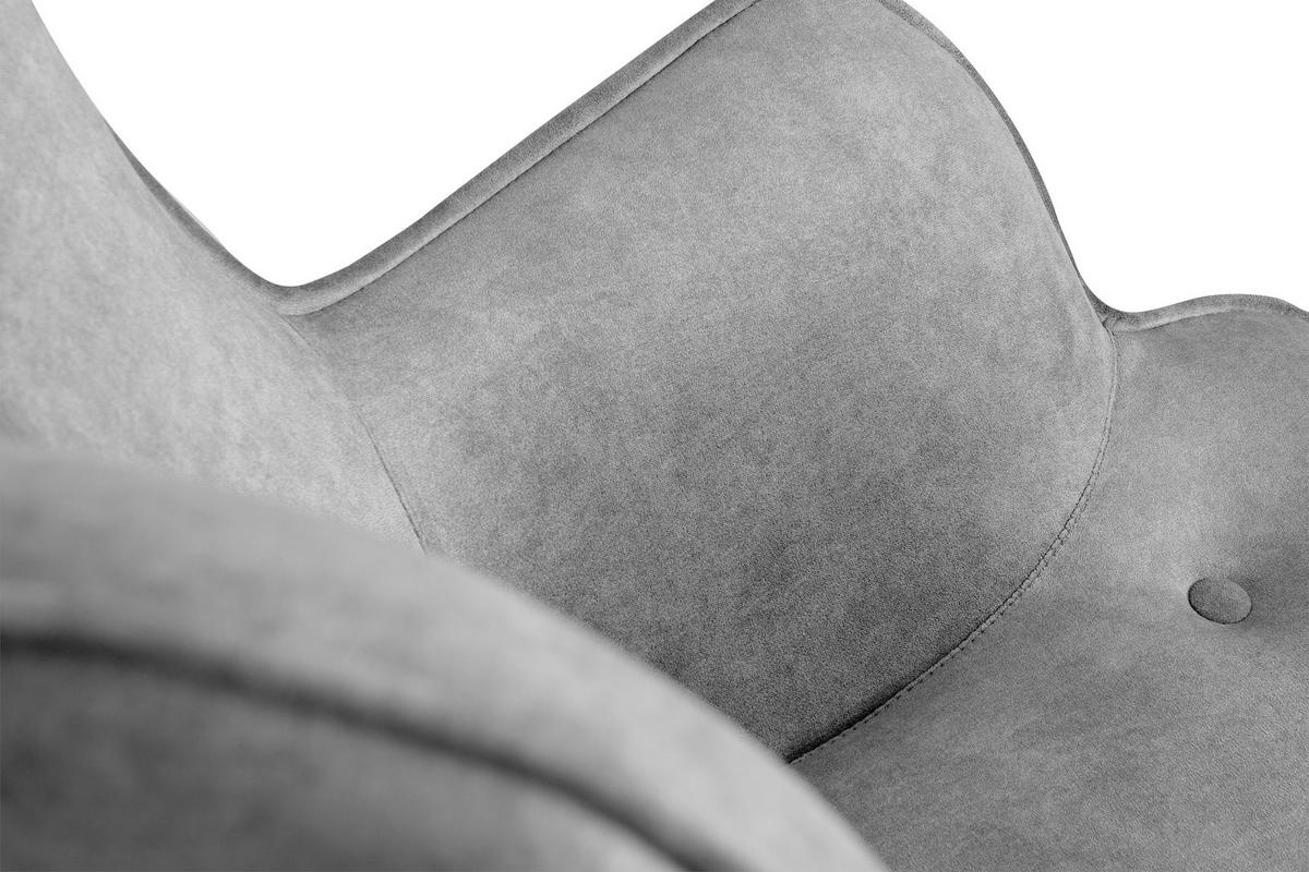 SESSEL GLORI mit Armlehnen, Grau - Schwarz/Grau, Holz/Textil (78/94/88cm) - KONSIMO®
