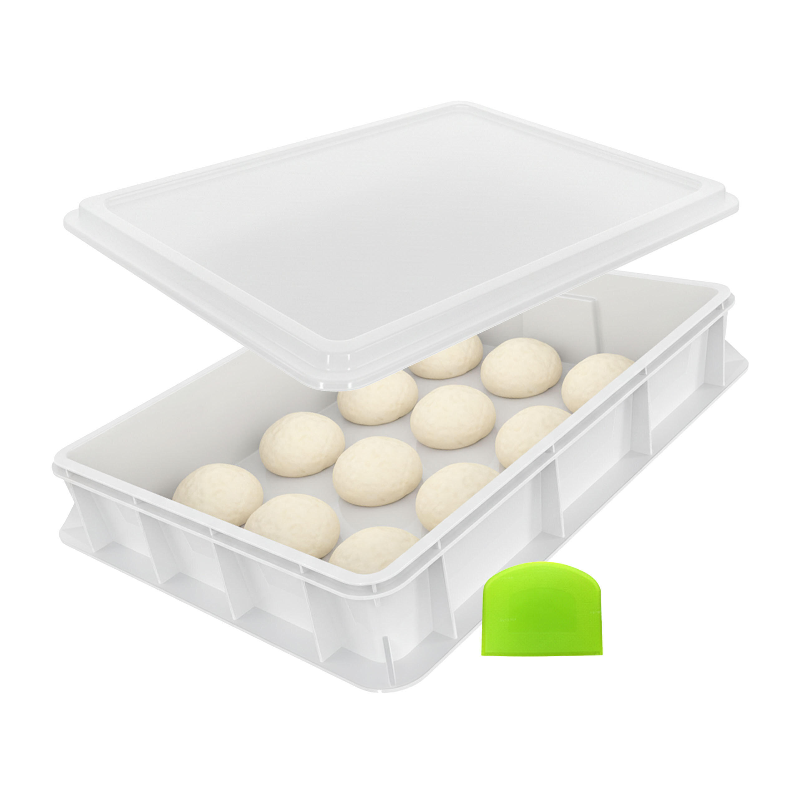 BOX na těsto - bílá, plast (60/13/40cm) - Relaxdays