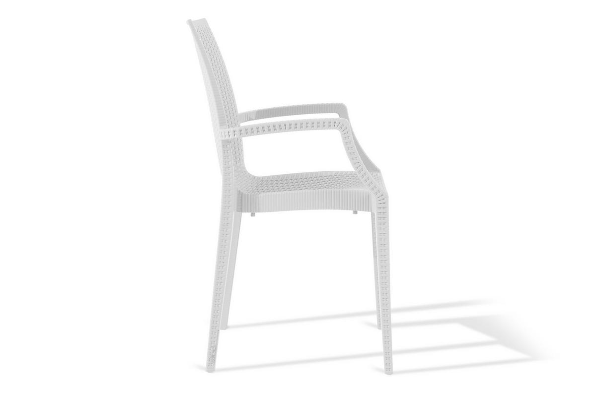 GARTENSTUHL ETULI 2-tlg, Weiß - Weiß, Kunststoff (56/88/50cm) - KONSIMO®