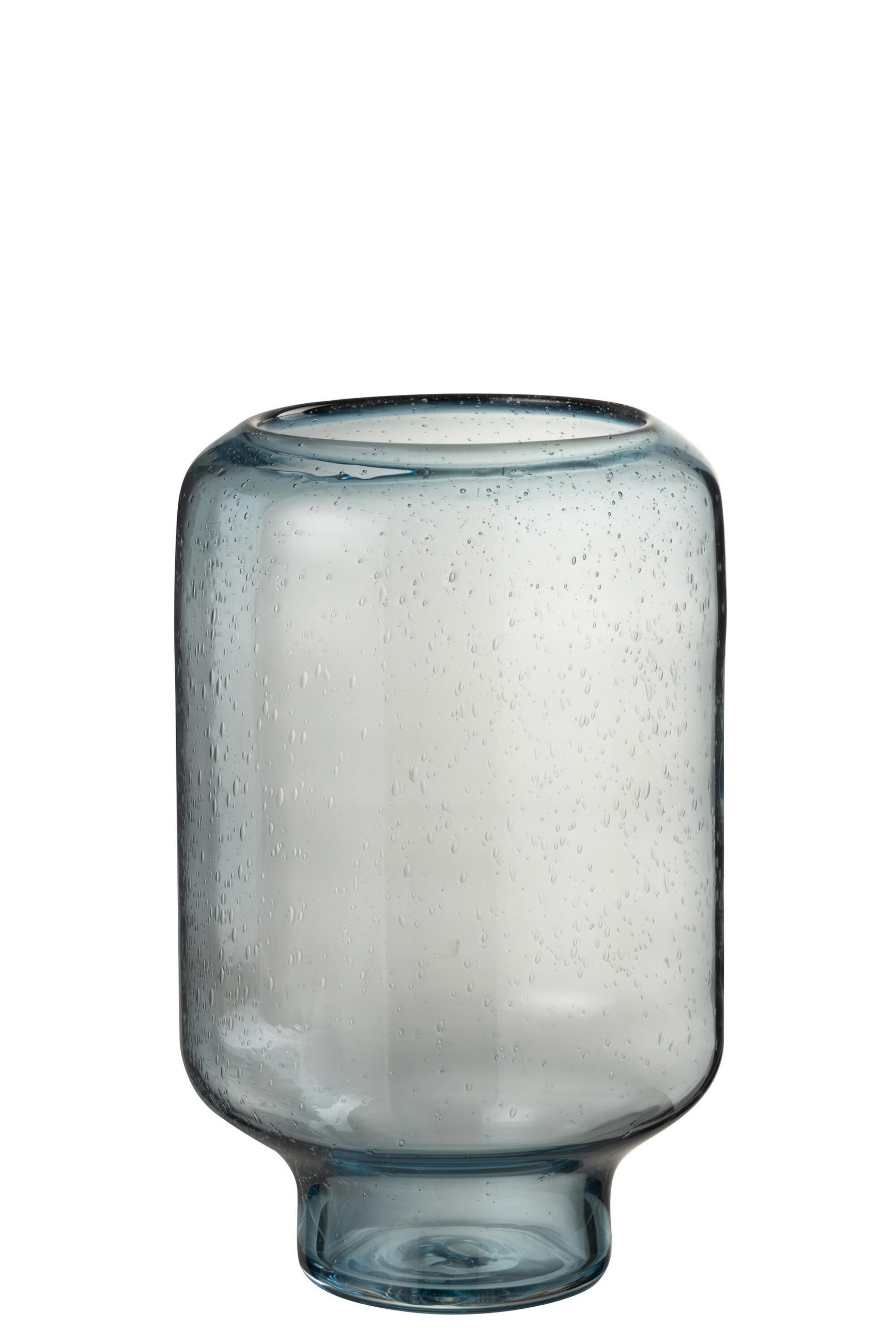 VASE NORA - Glas - Blau - L - Ø 22 cm - Blau, Glas (22/36cm) - J-Line
