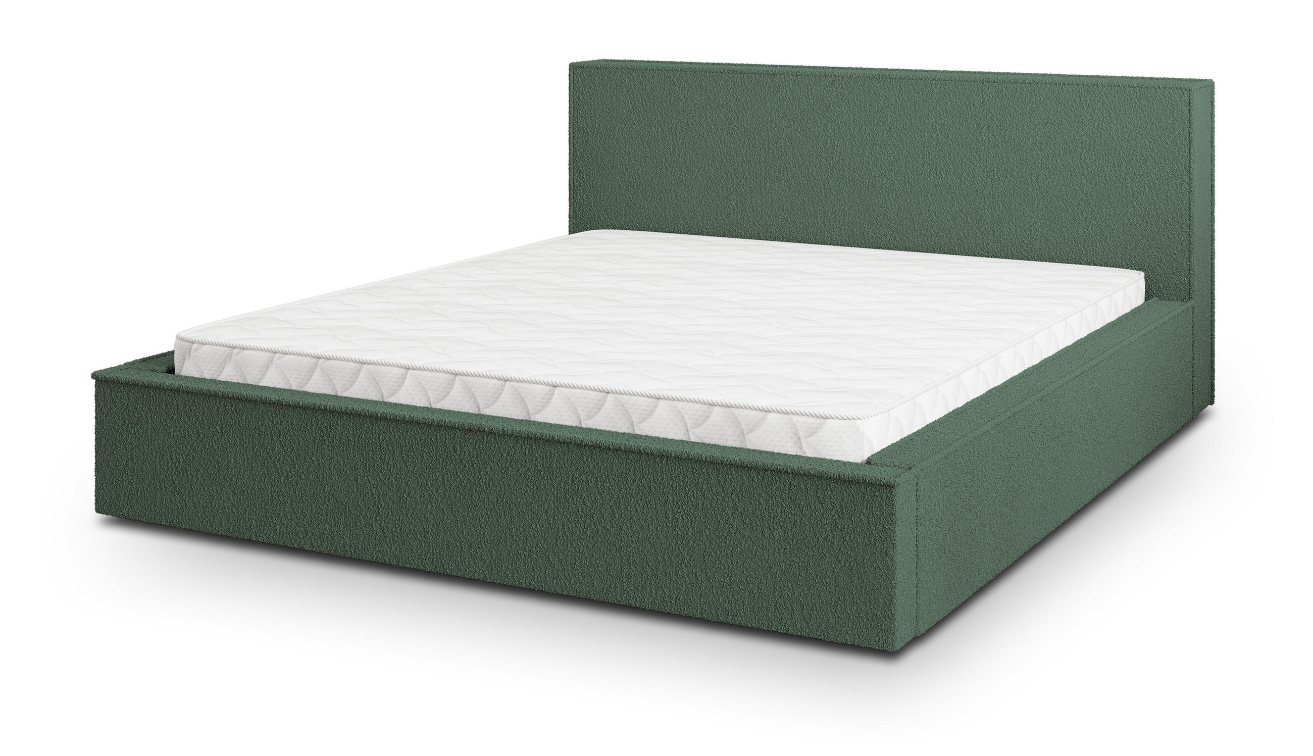 POLSTERBETT CELORA 160x200 cm mit Bettkästen - Grün - Grün, Holz (160/200cm) - MASSENO