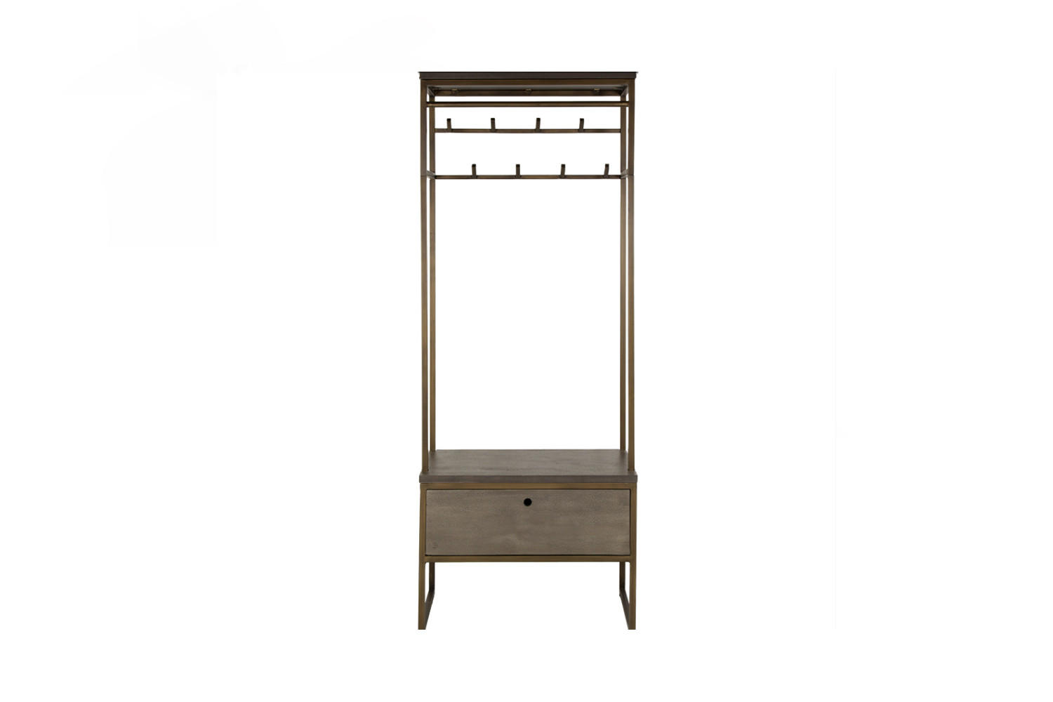 GARDEROBE RISCA Bronze Metall - Bronzefarben, Metall (70/181/35cm) - KAWOLA