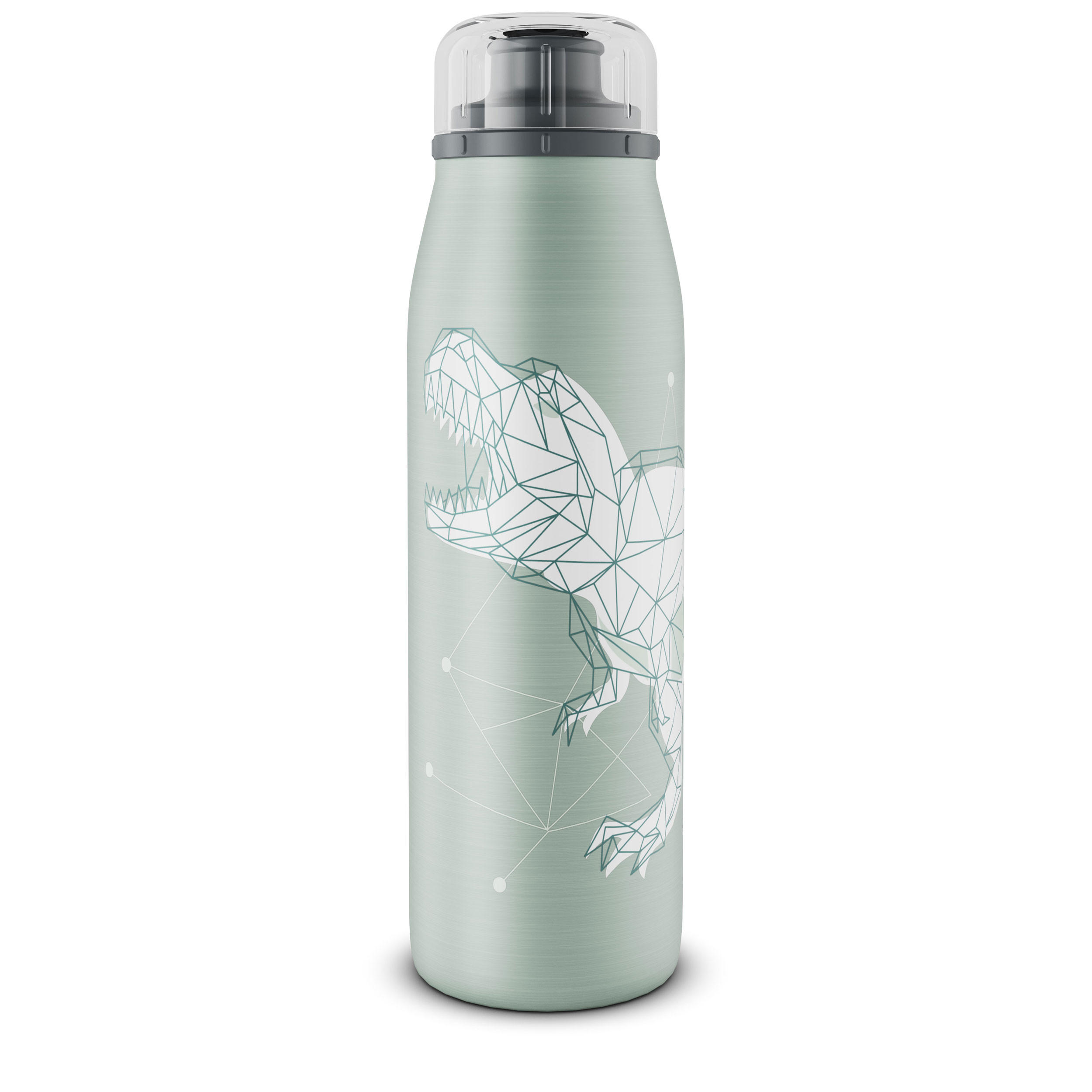 ISOLIER-TRINKFLASCHE KIDS ISO BOTTLE dinosaurs 0.5 L - Weiß/Grün, Metall (0.5L) - Alfi