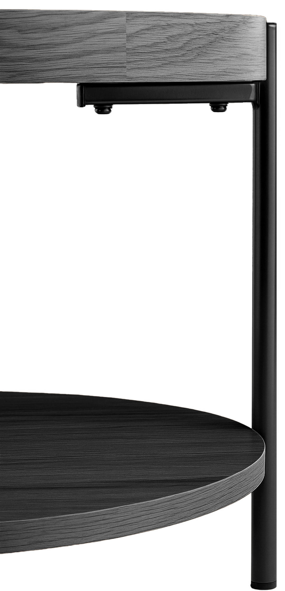 COUCHTISCH Honim Holz Grau Beistelltisch Rund - Grau, Holz (50/50/40cm) - DELUKE