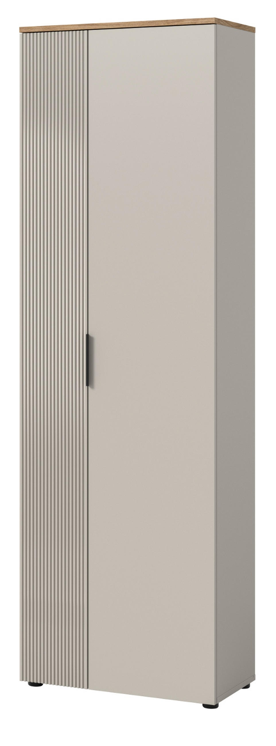 FLURSCHRANK Kaschmir Sand, Evoke Eiche, Schuhschrank 60 x 160 cm Skid - Kaschmir/Eichefarben, Holzwerkstoff/Kunststoff (60/190/36cm) - Inn.Furn