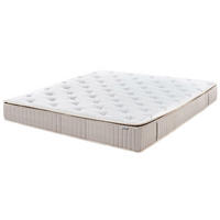 SALTEA DIN LATEX CU ARCURI ÎNFUNDATE H2/3 mediu 180/200 cm Daydream - alb, material textil (180/200cm) - Beliani