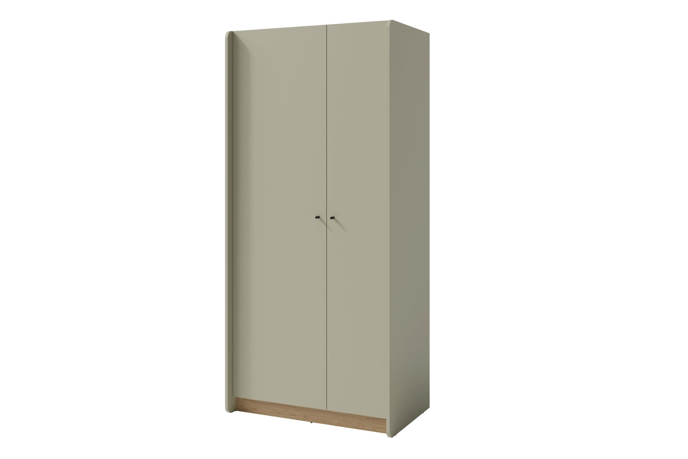 KINDERKLEIDERSCHRANK ALBI 03 zweitürig 90/50/195 in Eukalyptus / Baltic Düne Eiche - Alteiche/Eukalyptusholzfarben, Holzwerkstoff (90/195/52cm) - Deine Möbel 24