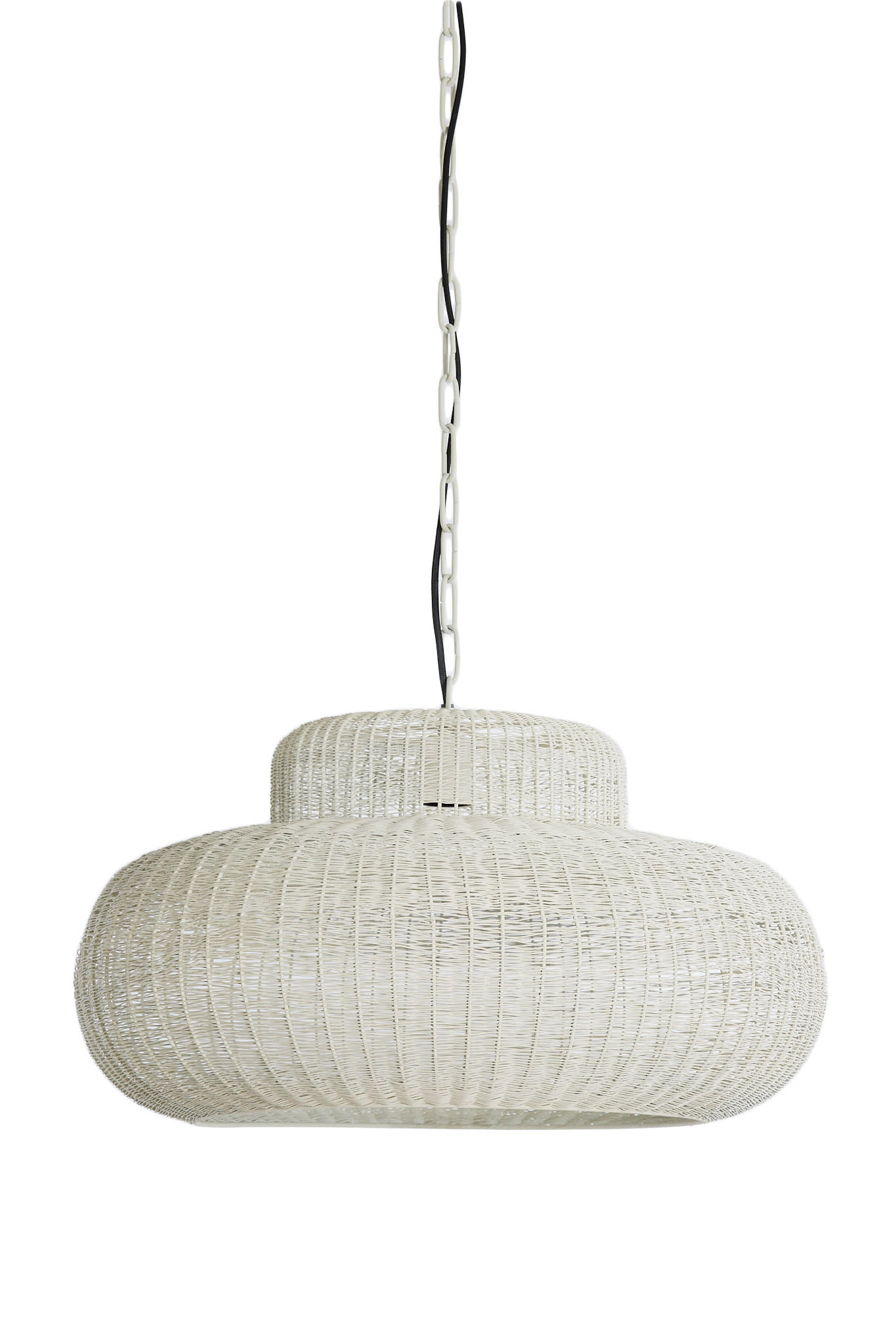 HÄNGELAMPE Piedra Weiß Ø59/31,5 cm - Weiß, Metall (59/59/31.5cm) - Light & Living