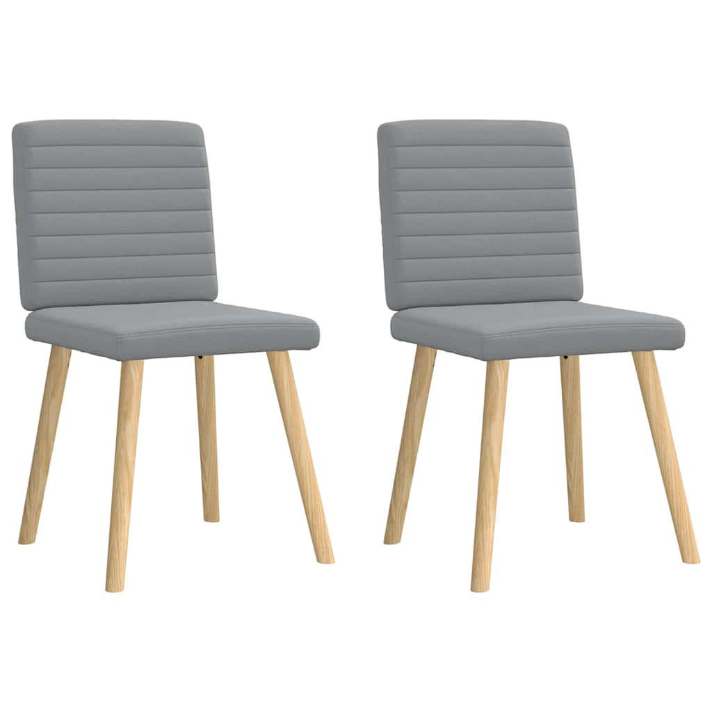 ESSZIMMERSTÜHLE 2 Stk. Hellgrau Stoff 45*54*86cm - Grau, Metall (45/86/54cm) - ZMH