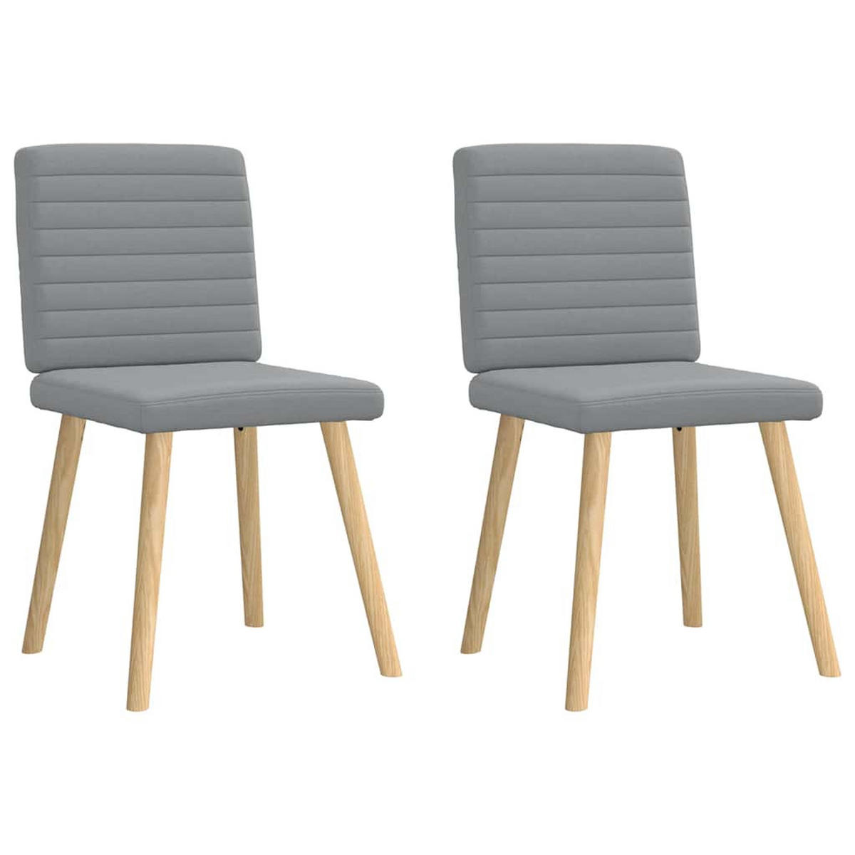 ESSZIMMERSTÜHLE 2 Stk. Hellgrau Stoff 45*54*86cm - Grau, Metall (45/86/54cm) - ZMH