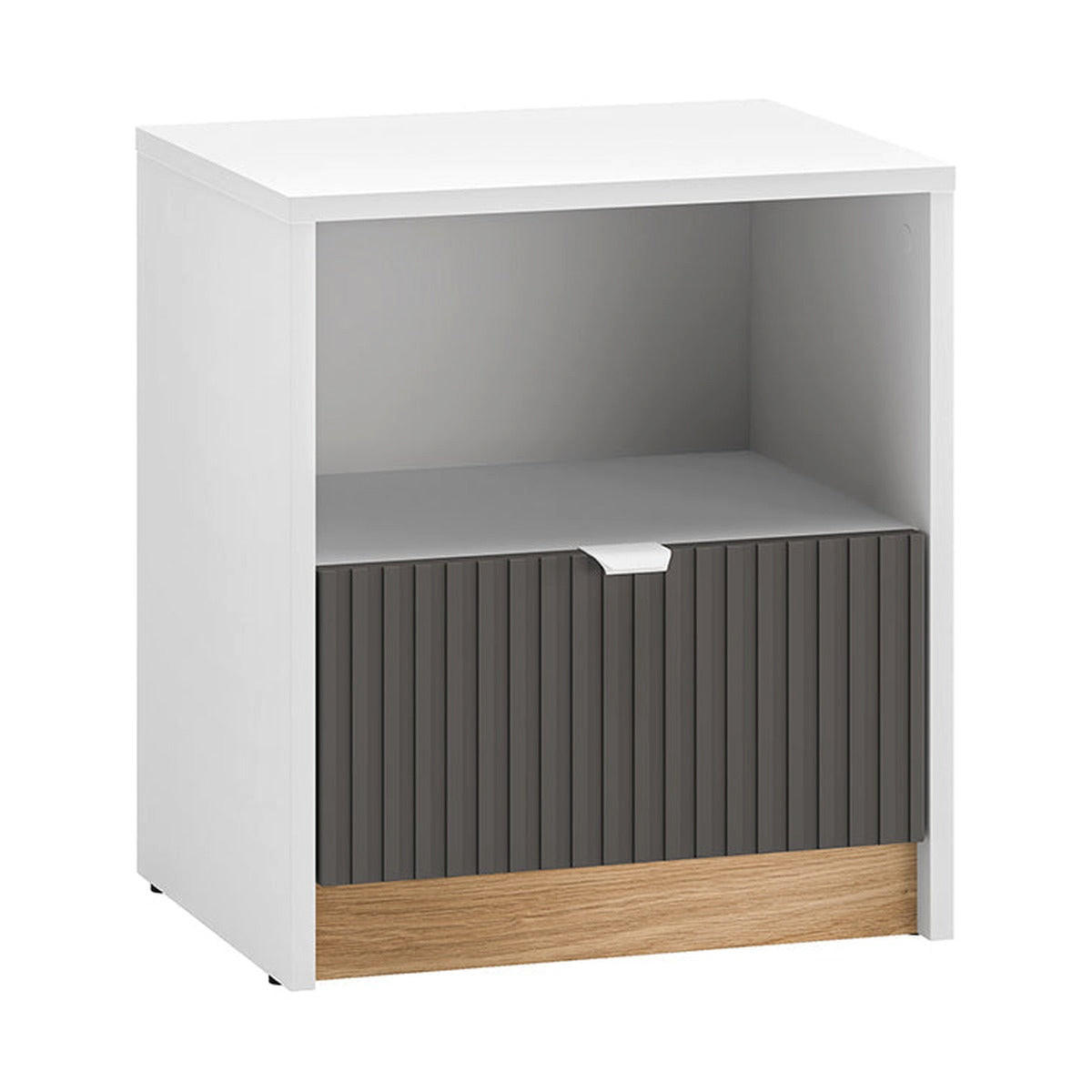NACHTTISCH – 43 cm – Torino – Weiß - Weiß, Holzwerkstoff (43/48/34cm) - hi-markt