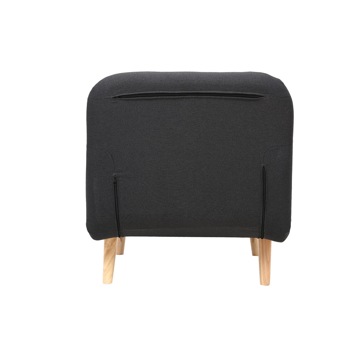 SCHLAFSESSEL Skandinavisch Stoff Dunkelgrau AMIKO - Dunkelgrau, Textil (82.5/78/74.5cm) - Miliboo