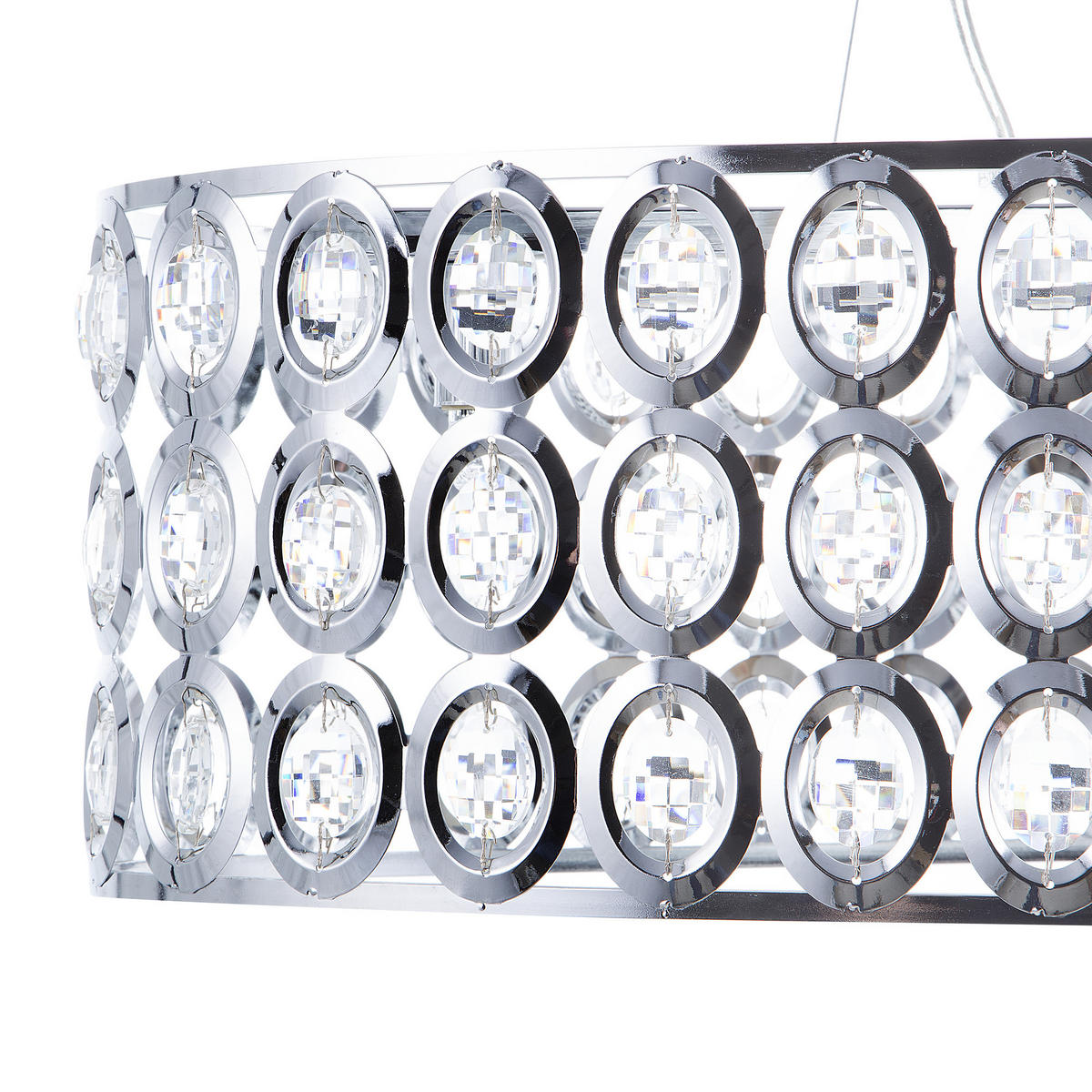 HÄNGELEUCHTE Tenna 93x29x133 cm - Silberfarben, Metall (29/93/133cm) - Beliani