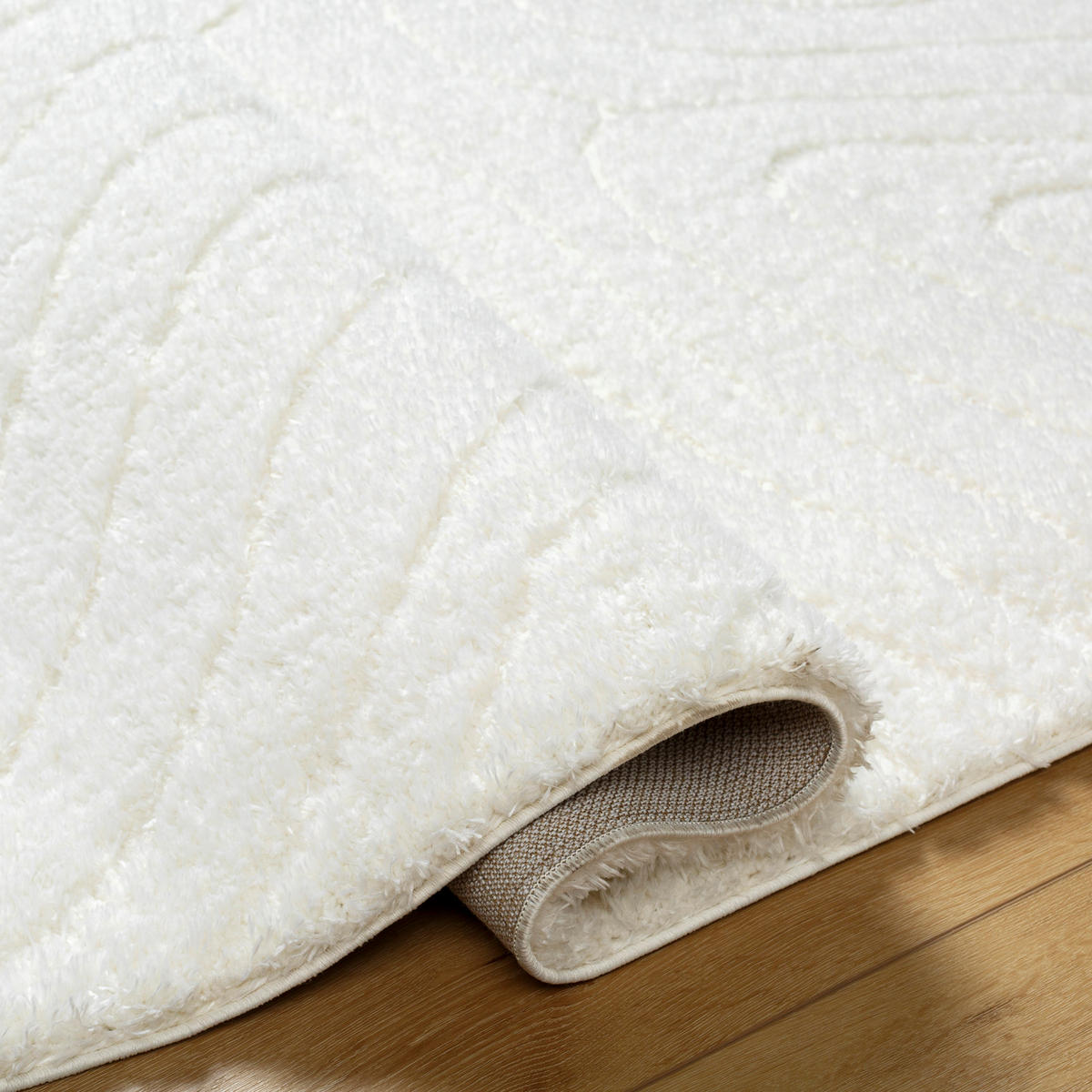 HOCHFLORTEPPICH Danae 160/213 cm Ivoire - Weiß, Textil (213/160cm) - LIVABLISS