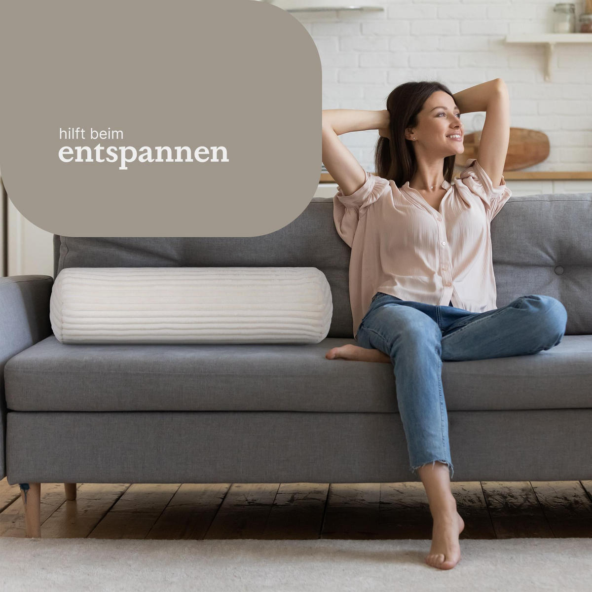 DEKOKISSEN Cord 20x70 cm Creme - Creme, Textil (20/70cm) - Bestlivings