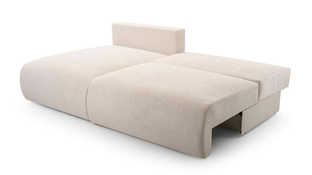 ECKSOFA mit Schlaffunktion Greste, Creme - Creme, Textil (150/223cm) - Meblito