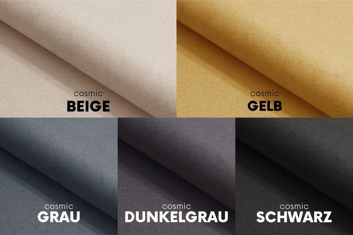 BOXBETT Bettkasten LUDANO Stoff Cosmic Schwarz 160x200 cm H2-Pocket - Schwarz, Holz (160/200cm) - Kaiser Möbel