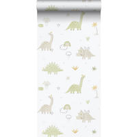 TAPETE Dinosaurier 53 cm x 10.05 m - Weiß, Papier (53/0.1cm) - Sanders & Sanders