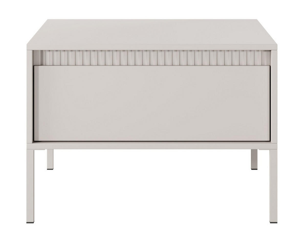 COUCHTISCH 68 cm mit Schublade Santori auf Beine, Beige - Beige, Holz (65/97/45cm) - Emporius