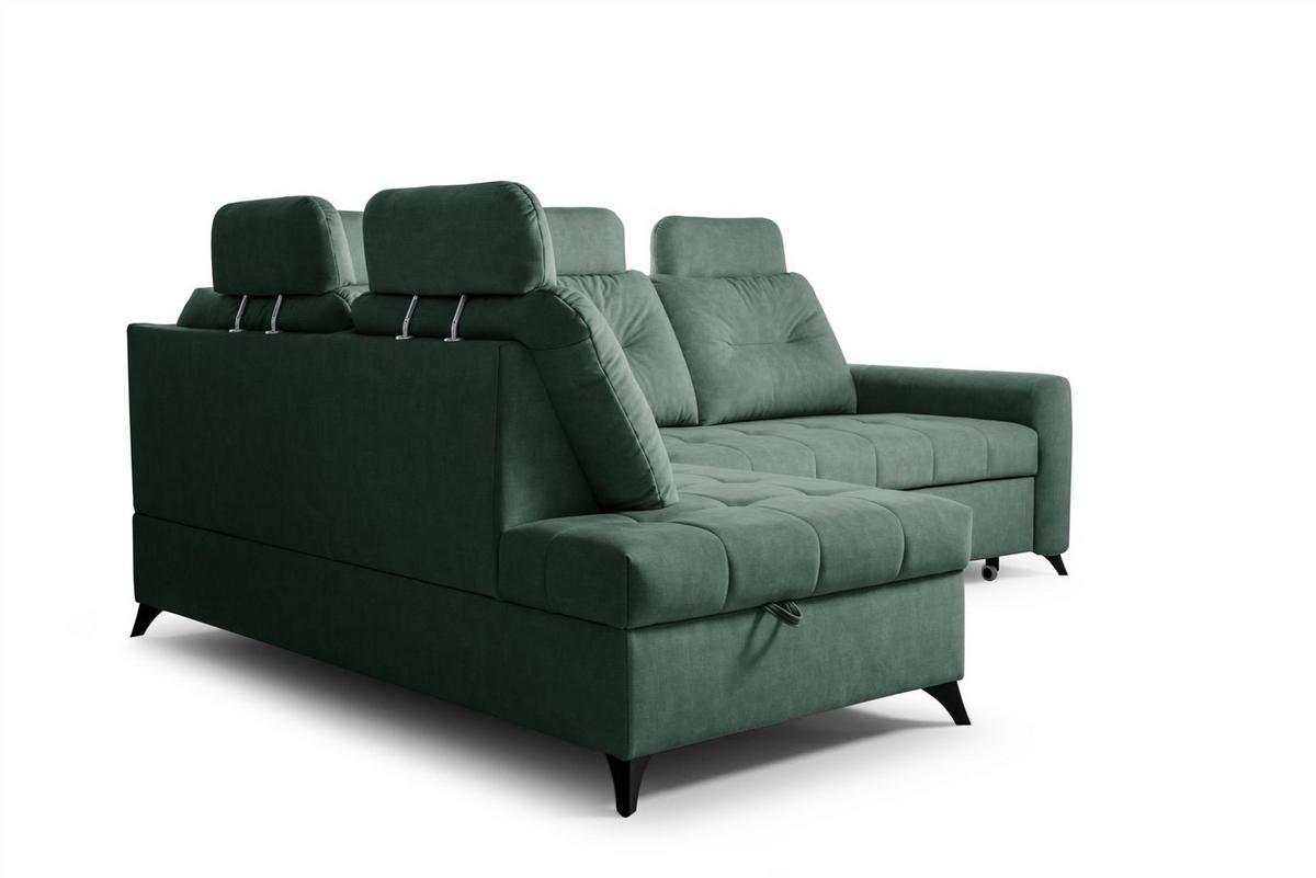 ECKSOFA Wendie - Grün, Holzwerkstoff/Textil (200/250cm) - Fun Möbel