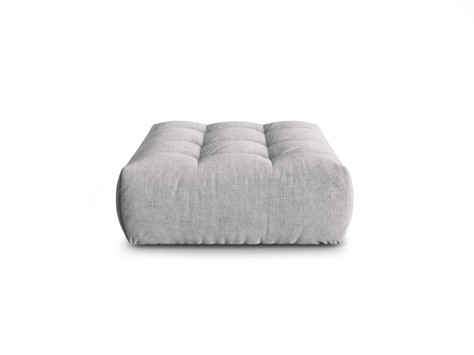 POUF Bloom aus strukturiertem Stoff silber - Silberfarben, Textil (101/42/110cm) - Micadoni