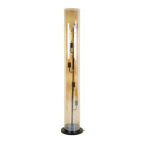 STEHLEUCHTE Tube Schwarz 20/20/ 153 cm - Schwarz, Glas (20/20/153cm) - Hoyz Collection