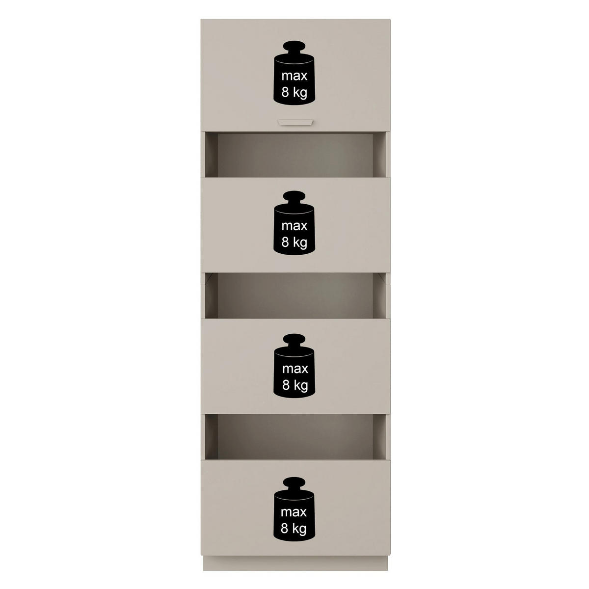BADEZIMMERMÖBEL-SET Holv Kaschmirgrau 135 cm - Taupe, Holzwerkstoff/Metall (135/200/66cm) - Selsey