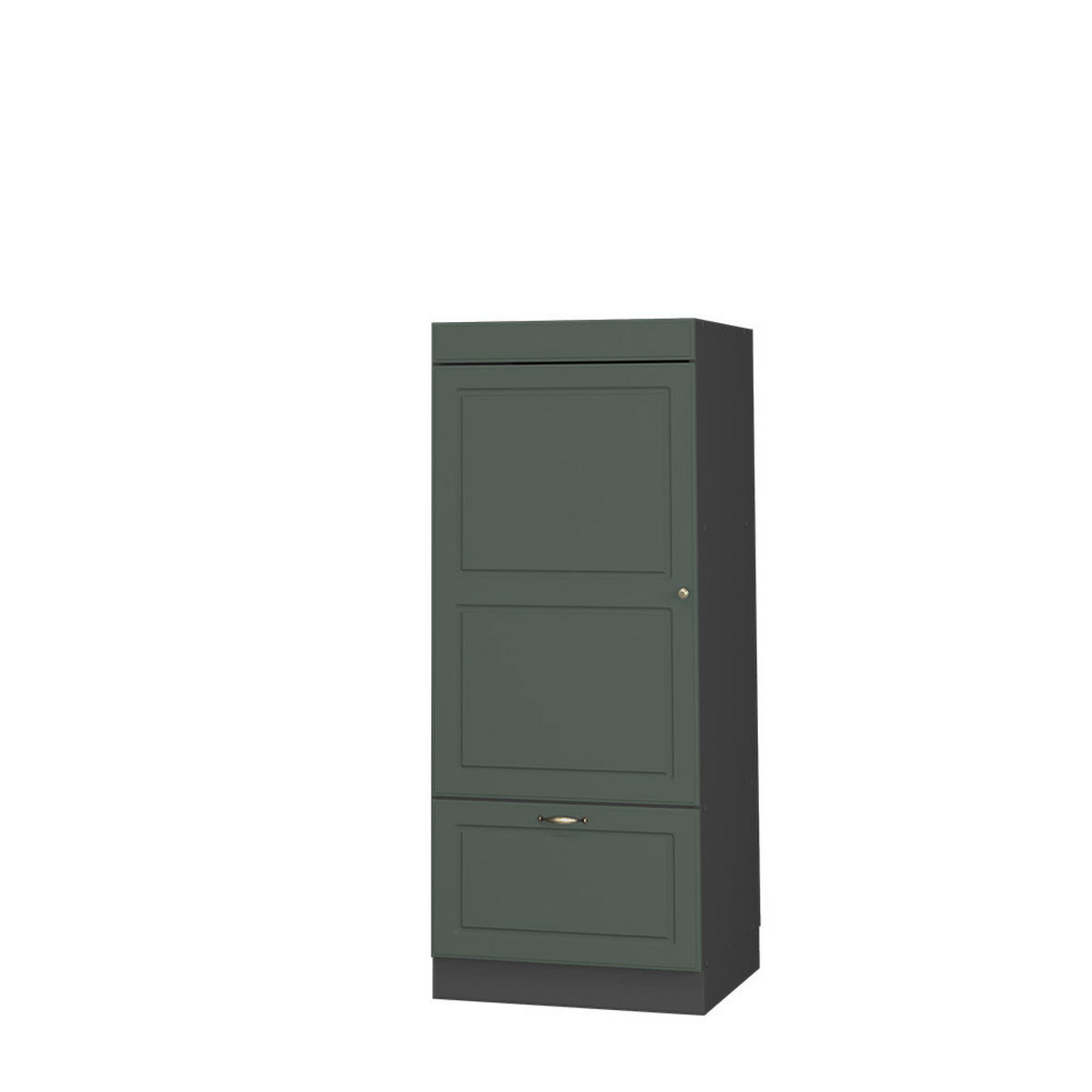 MIKROWELLENSCHRANK Fame-Line Grün-Gold Landhaus 60 cm - Anthrazit/Grün, Holzwerkstoff (60/153.6/58.1cm) - Vicco